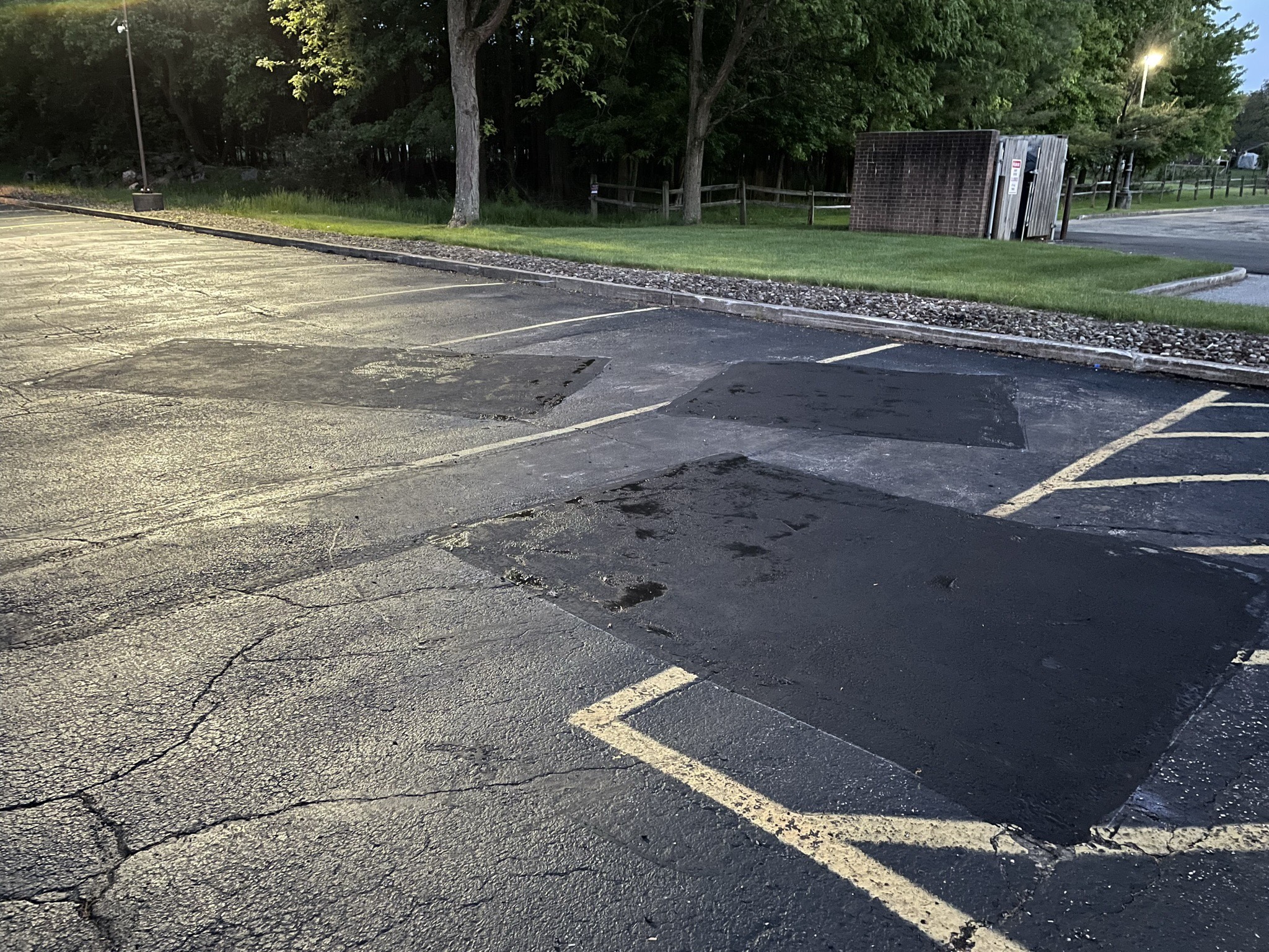 Removed Tire Indentations of Potholes with smooth repair in Middleburg Heights Ohio
