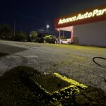 Night Parking Lot Repairs
