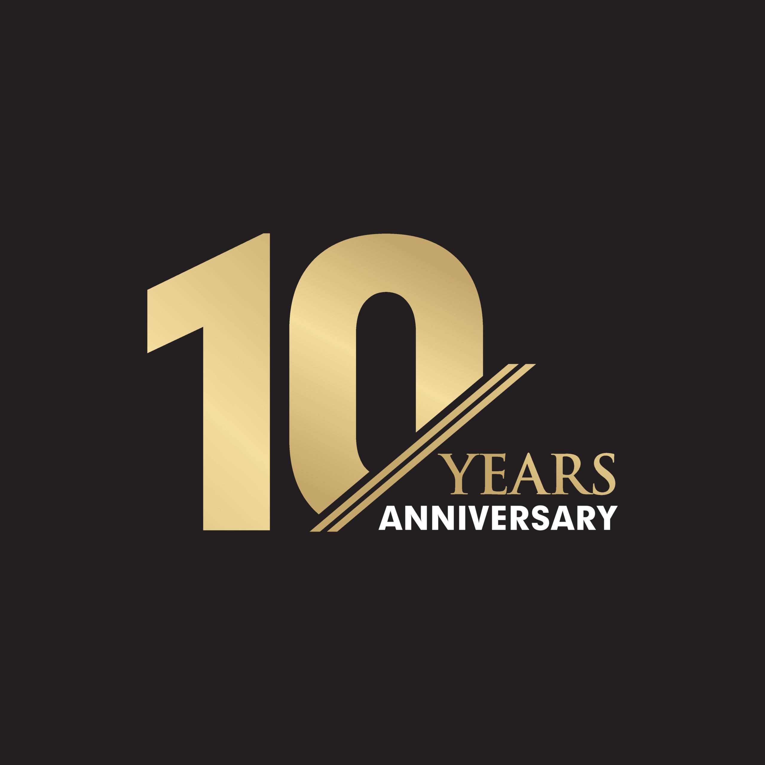 2E66EXA 10th Year anniversary emblem logo design inspiration vector template