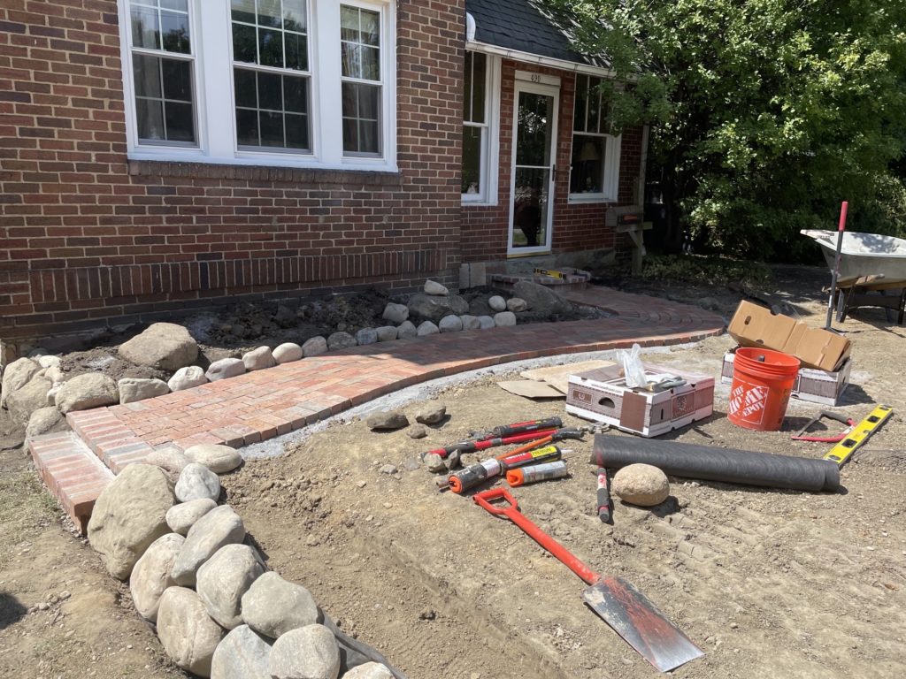 new yard installation at residential property