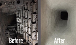 Smoke Chamber Before and After