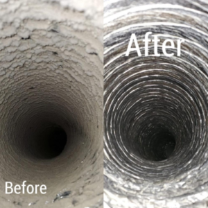 dryer vent before and after