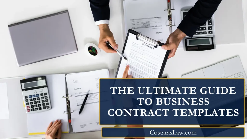 Business contract template paper