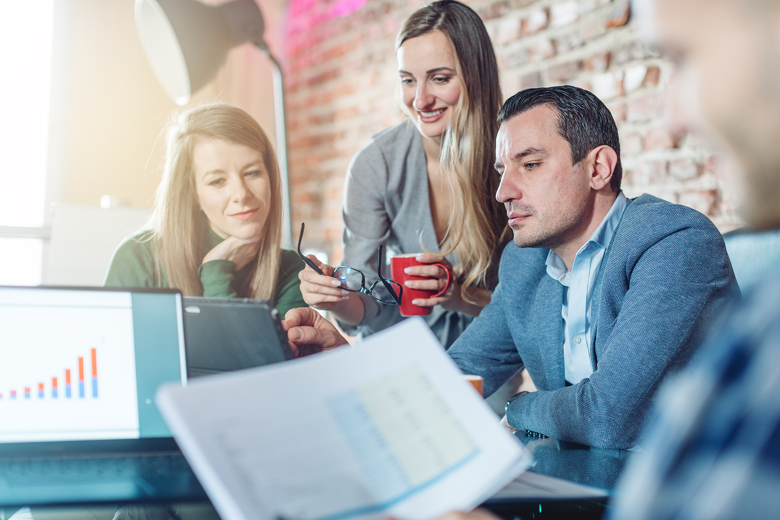 startup business people discussing venture capital investment with investor in meeting