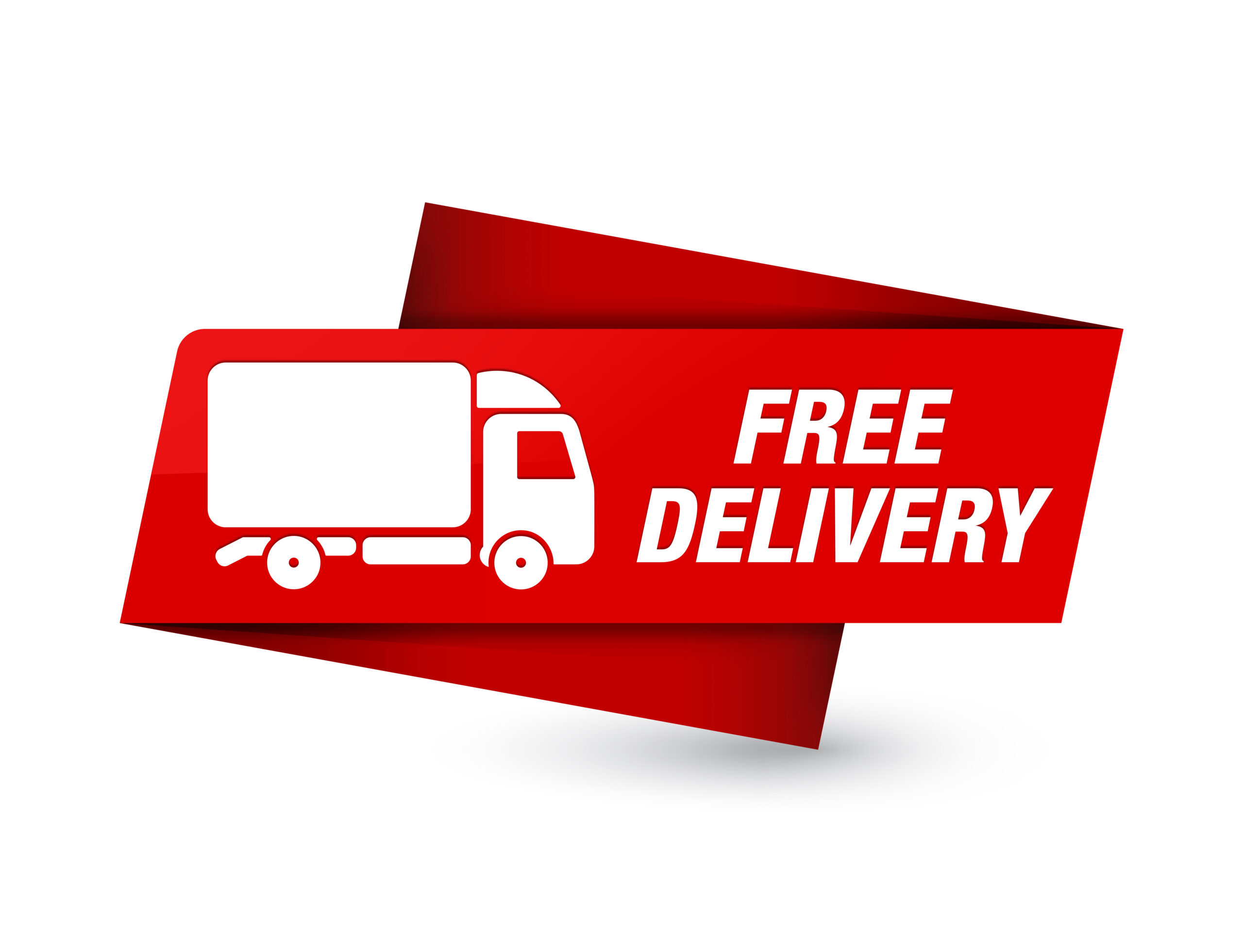 Free delivery premium red tag sign Free delivery isolated on premium red tag sign abstract illustration