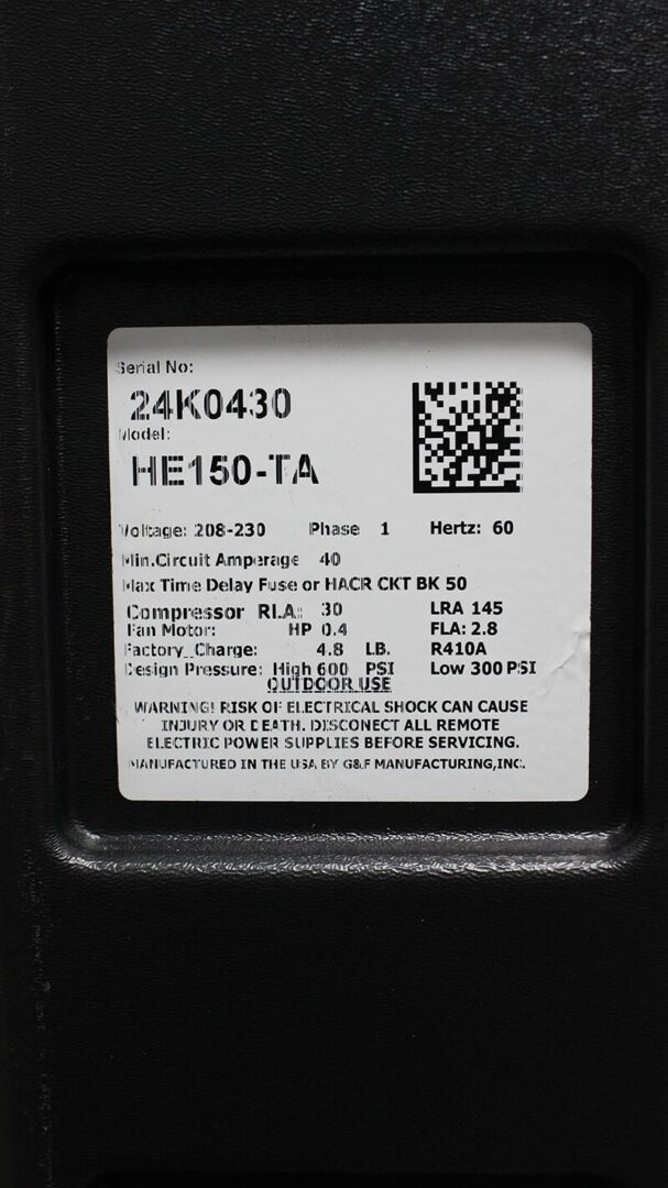GulfStream HE150-TA<br><h4>Pool & Spa Heater; 137,000 BTU Electric Heat Pump</h4> - Image 9