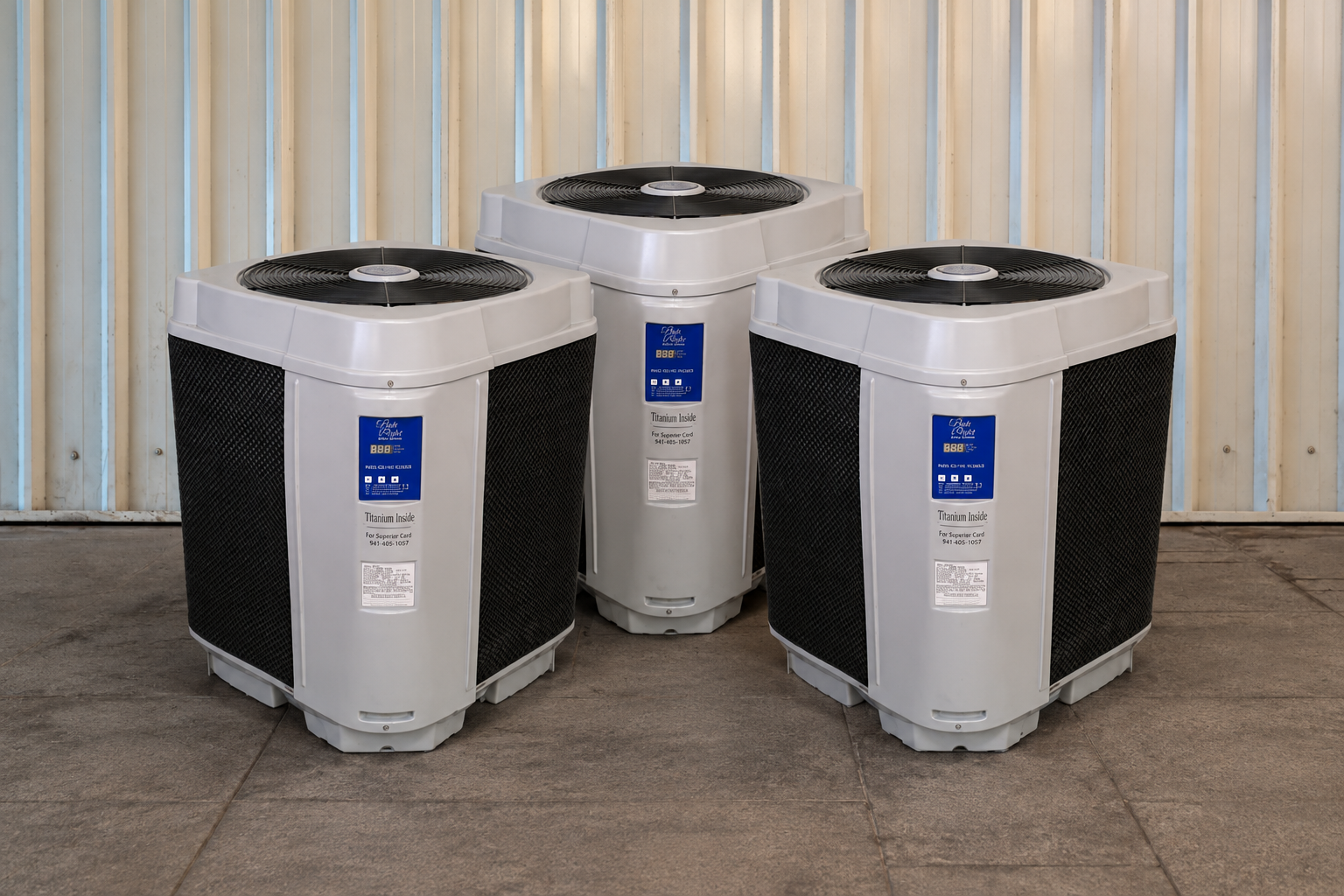 Three Built Right pool heaters
