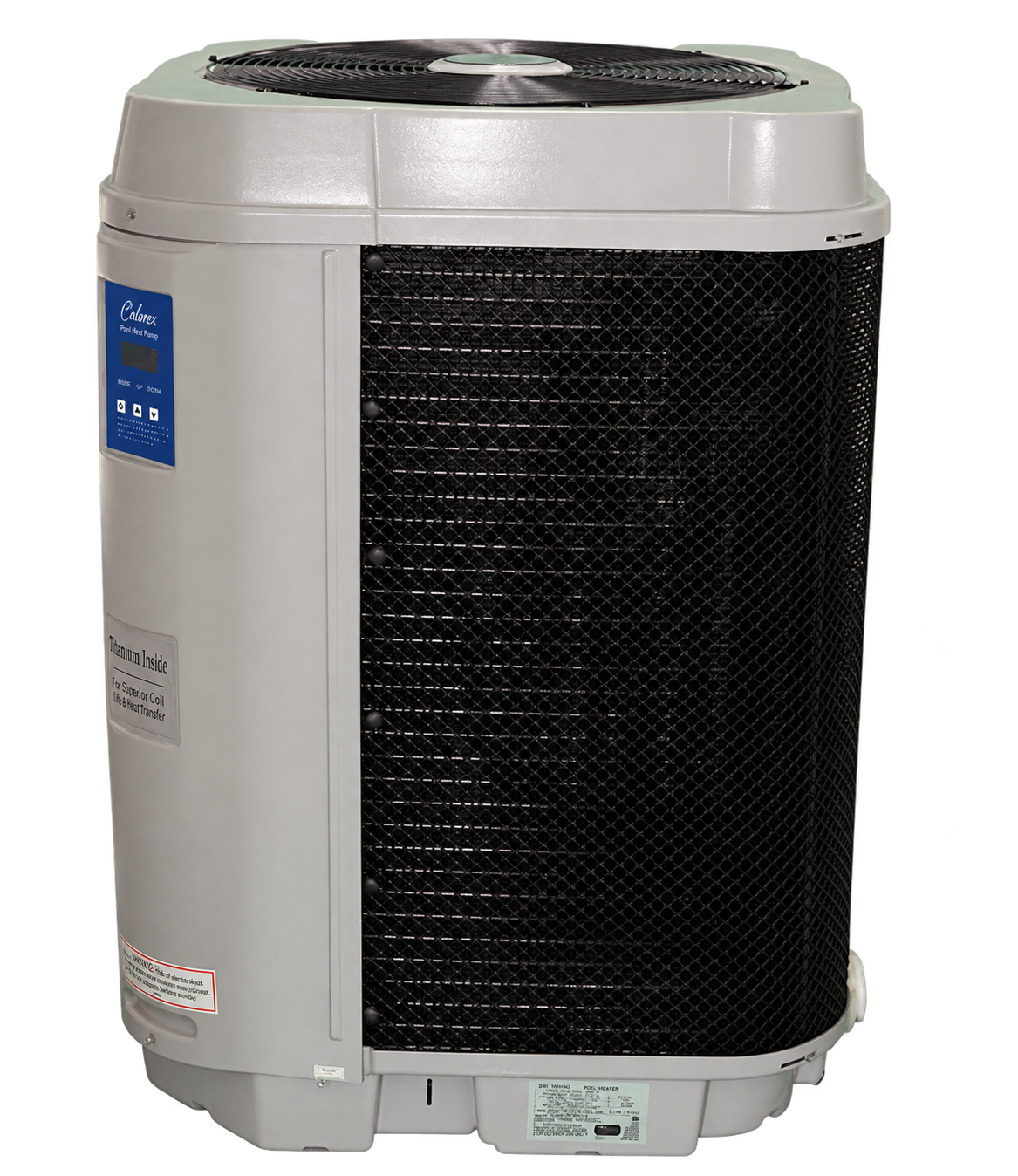 Built Right BR135XW electric pool heat pump left side view