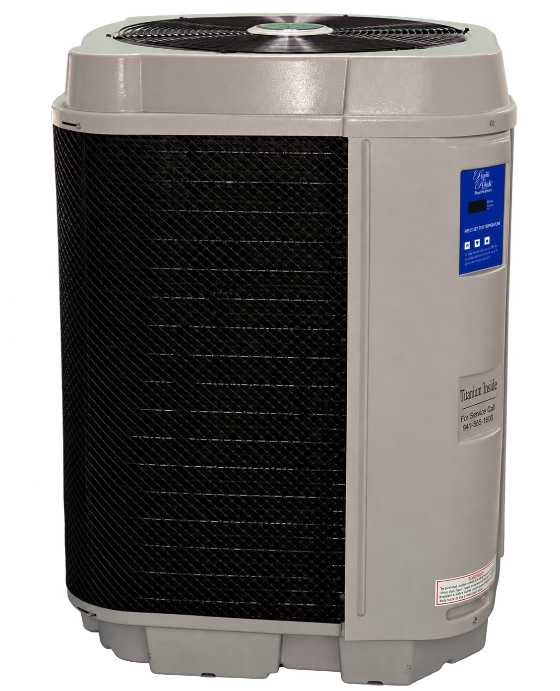 Built Right BR135XW H/C heat and cool pool heat pump right side view