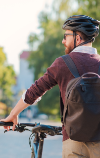 biking to and from work is a great way to save money and the environment