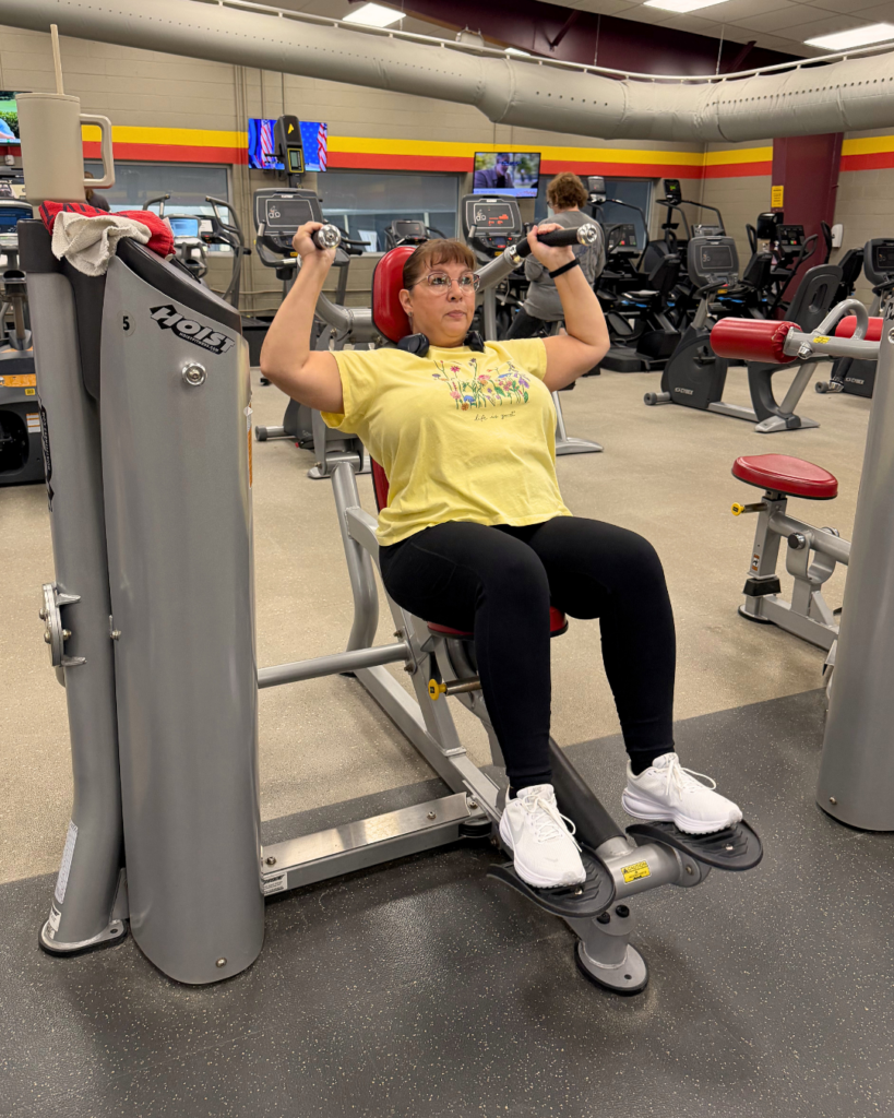 Susanne Sell Exercising North Olmsted Rec Center