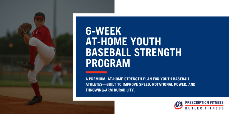 6-week at-home youth baseball strength program digital product