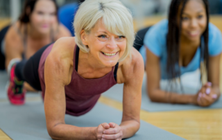 Active older woman exercising to support strength and healthy aging