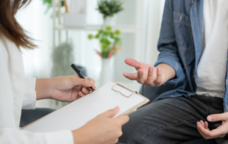 Healthcare provider discussing GLP-1 medications with a patient during a consultation