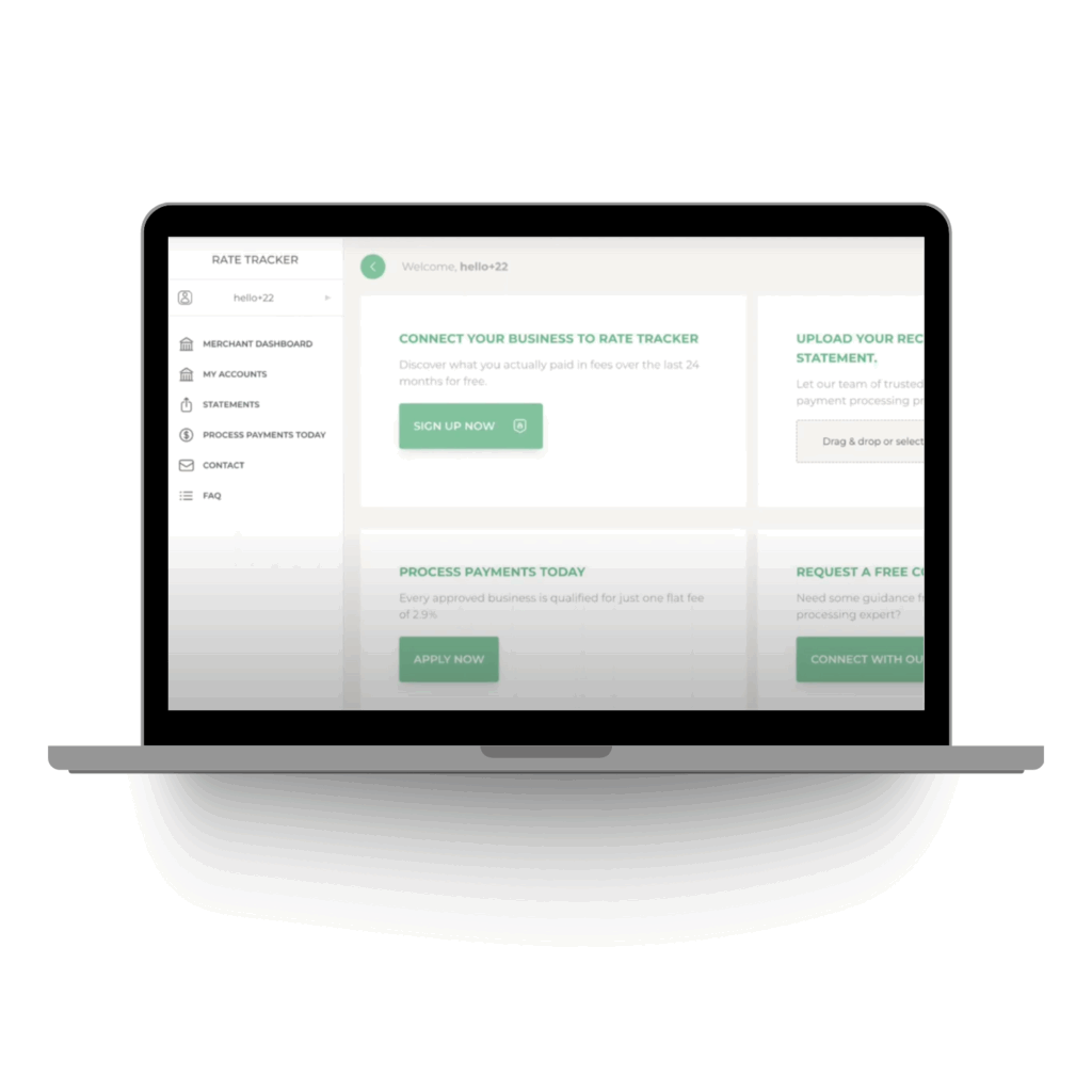 Laptop with Rate Tracker Software on it