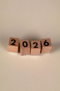2026 written on number blocks