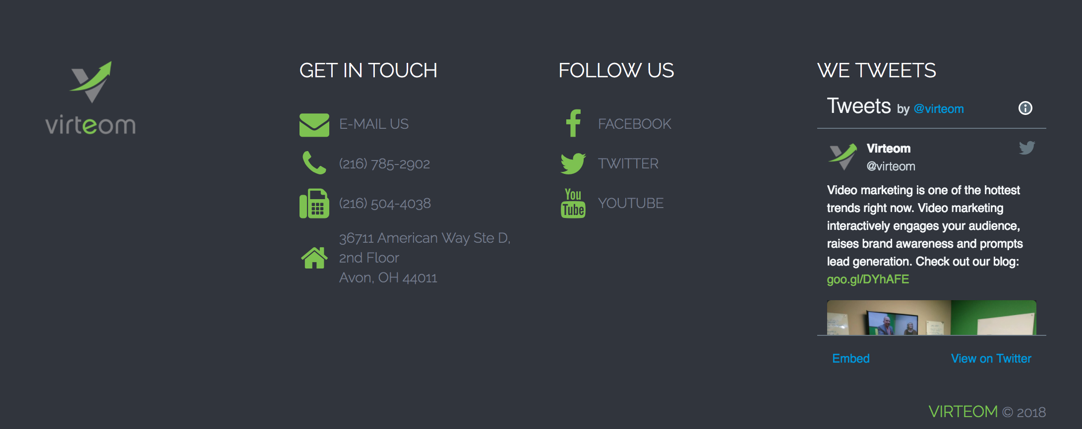 Footer Example | Virteom
